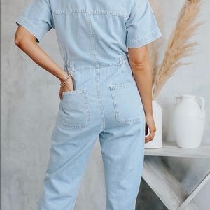 Free People Denim Jumpsuit